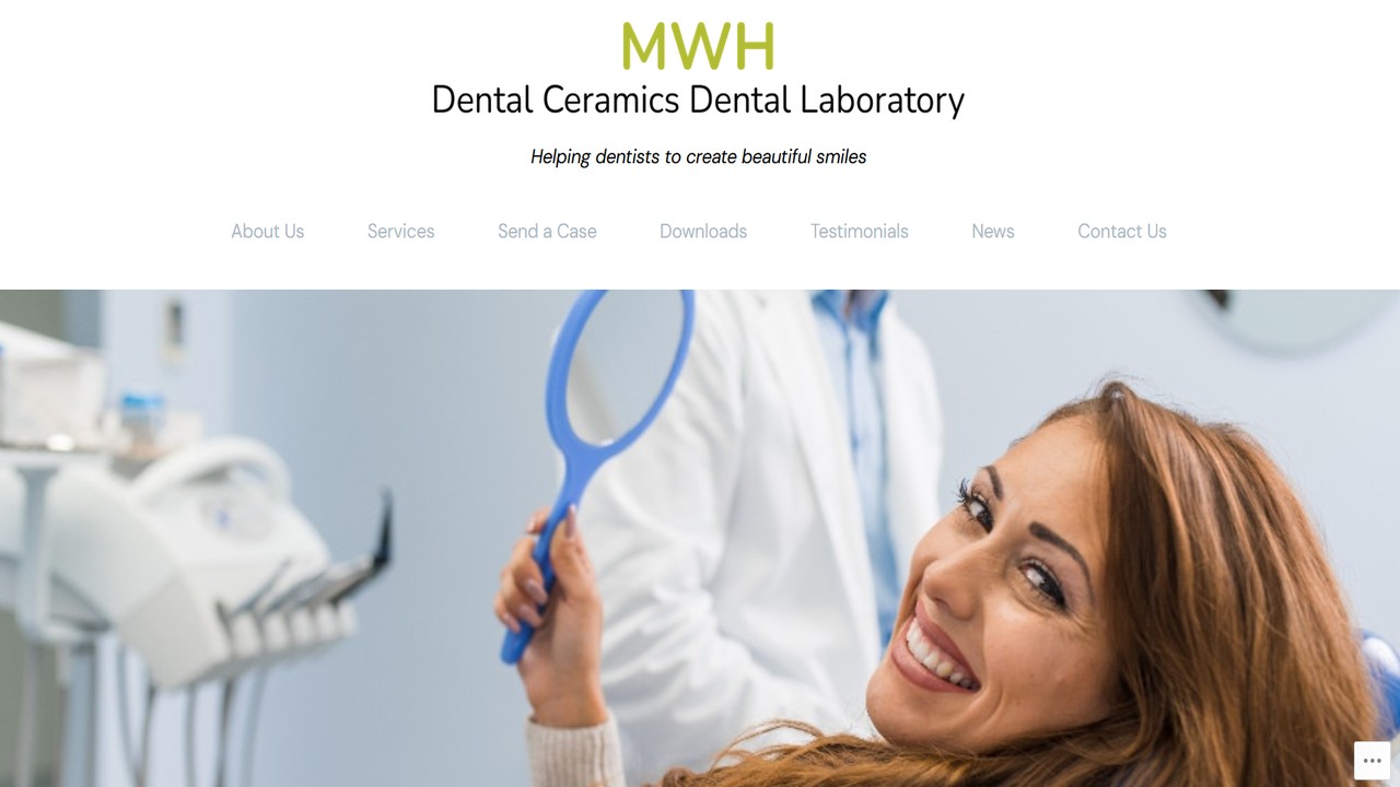 MWH Dental Laboratory website